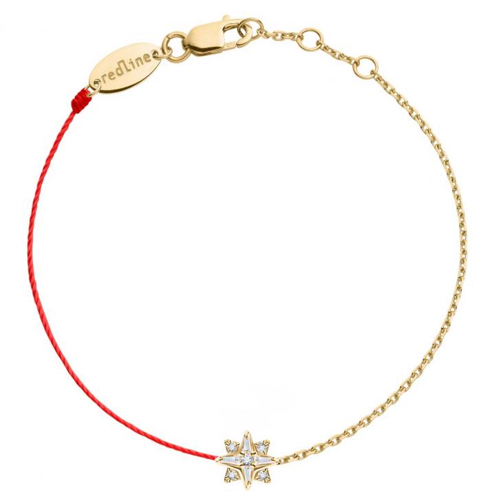 Lunova Half-thread Half-chain Bracelet Yellow Gold - Redline