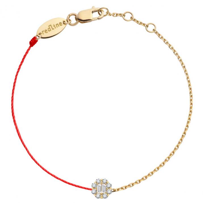 Melody Half-thread Half-chain Bracelet Yellow Gold - Redline
