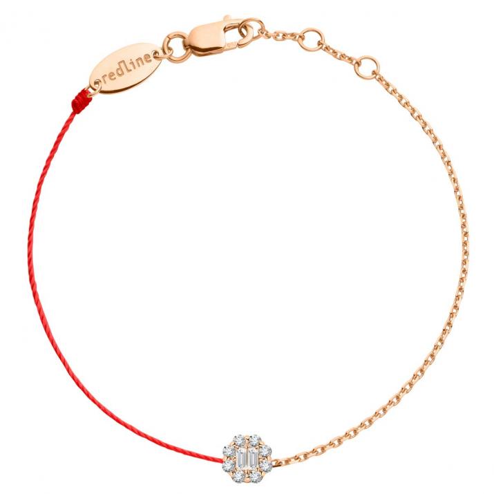 Melody Half-thread Half-chain Bracelet Rose Gold - Redline