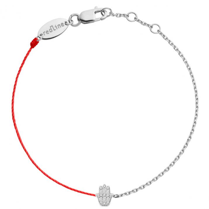 Manita Half-thread Half-chain Bracelet White Gold - Redline