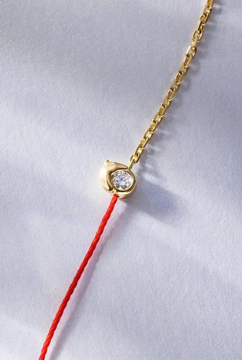 Bébé Mini Horse Half-thread Half-chain Bracelet Yellow Gold - Redline - 0++