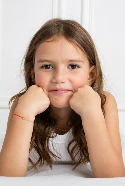 Bébé Mini Horse Half-thread Half-chain Bracelet Yellow Gold - Redline - 0++