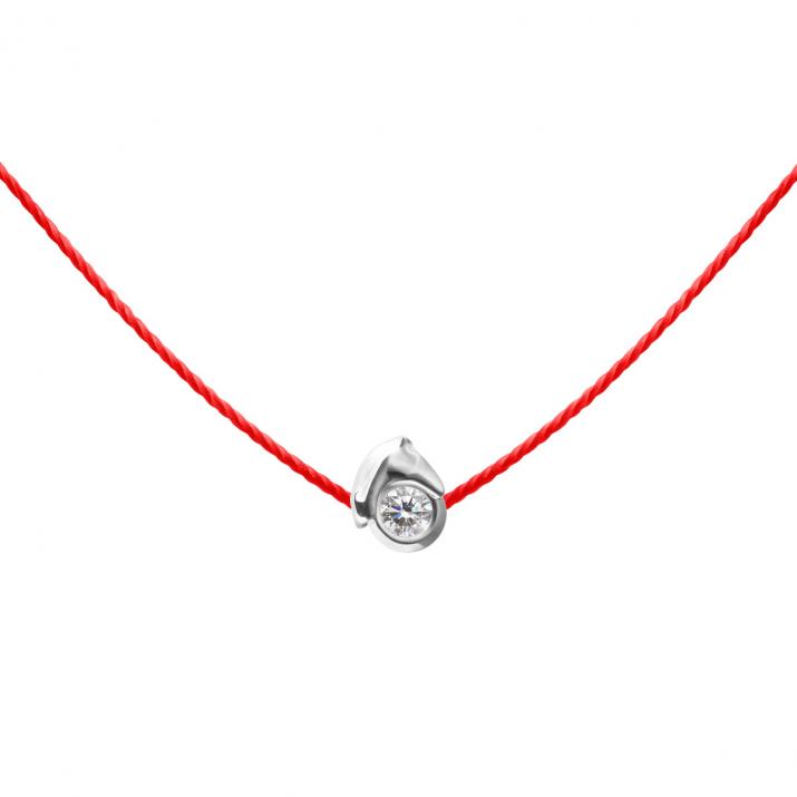 Mini Horse Thread Necklace White Gold - Redline
