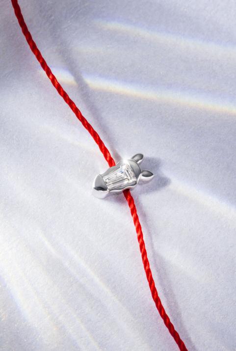 Lucky Horse  Bracelet Thread White Gold - Redline - 0++