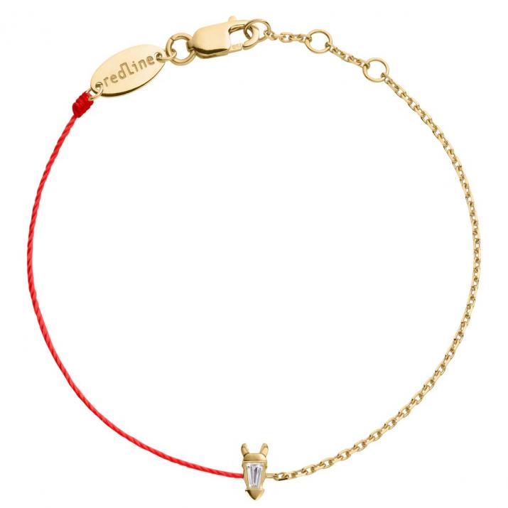 Lucky Horse Half-thread Half-chain Bracelet Yellow Gold - Redline - 0++