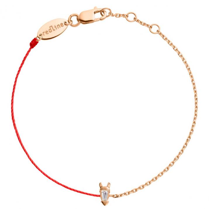 Lucky Horse Half-thread Half-chain Bracelet Rose Gold - Redline - 0++