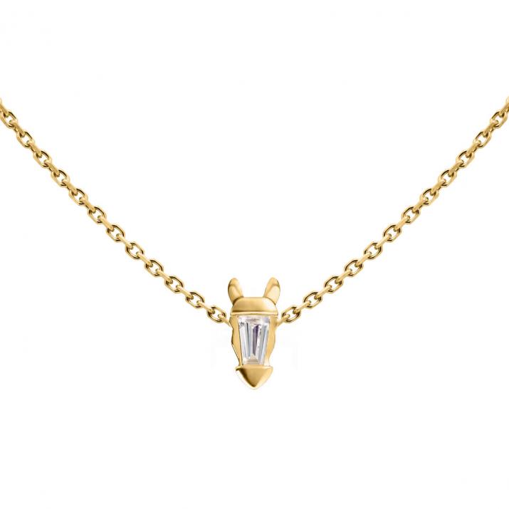 Lucky Horse Chain Necklace Yellow Gold - Redline
