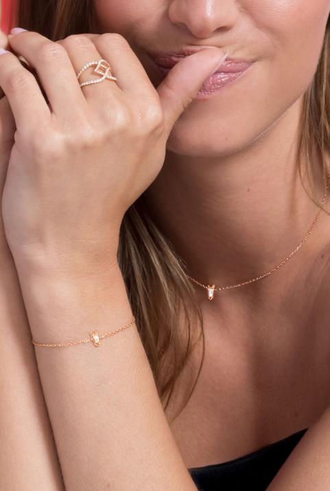 Lucky Horse Chain Necklace Rose Gold - Redline - 0++