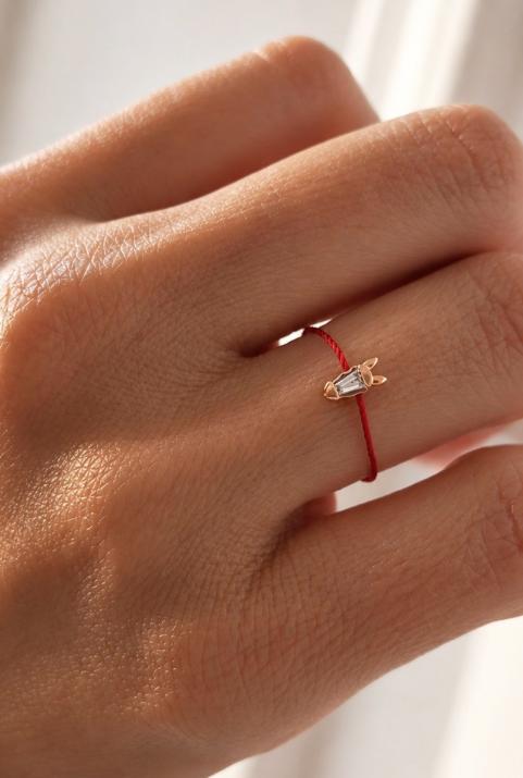 Lucky Horse Wire Ring Rose Gold - Redline - 0++