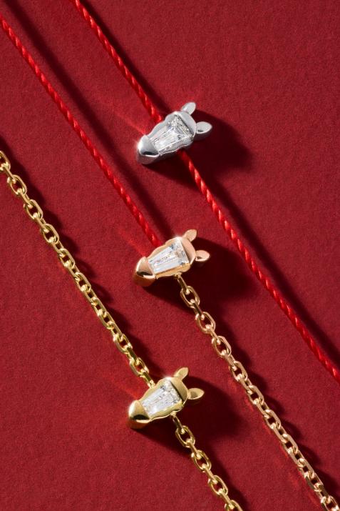 Lucky Horse  Bracelet Thread Rose Gold - Redline - 0++