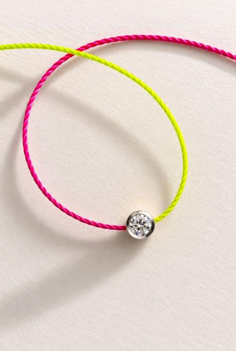 Pure bicolor Bracelet Thread White Gold - Redline - 0++