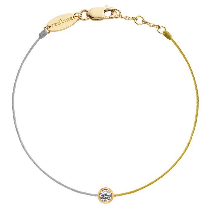 Pure bicolor Bracelet Thread Yellow Gold - Redline - 0++