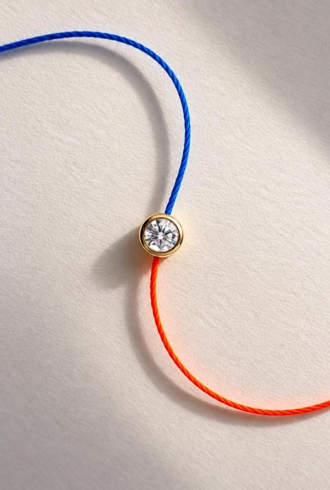 Pure bicolor Bracelet Thread Yellow Gold - Redline - 0++
