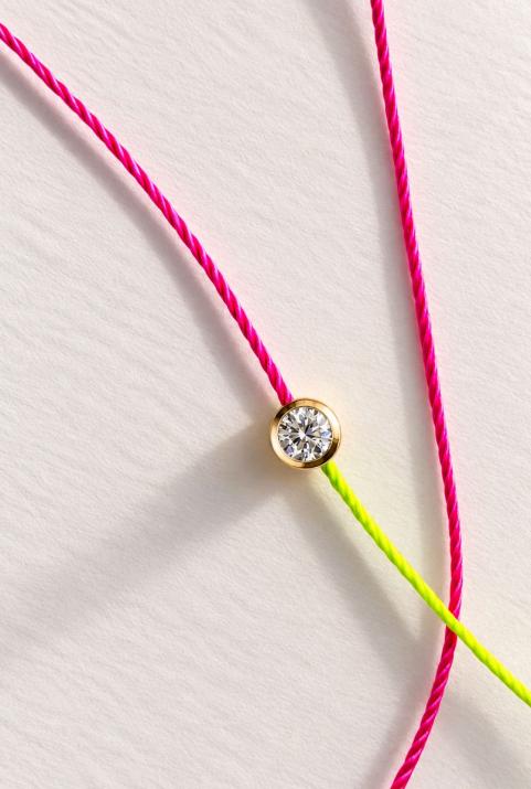 Pure bicolor Bracelet Thread Yellow Gold - Redline - 0++