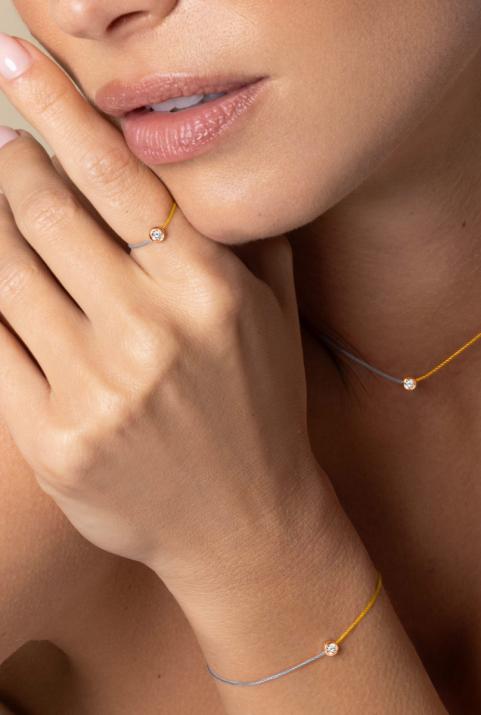 Pure bicolor Bracelet Thread Rose Gold - Redline - 0++