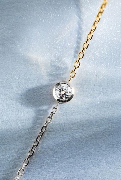 Pure bicolor  Chain bracelet White Gold - Redline - 0++