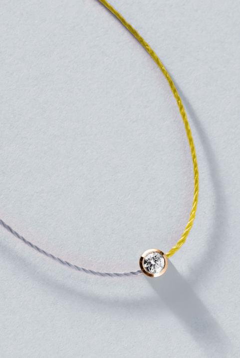Pure bicolor Thread Necklace Rose Gold - Redline - 0++