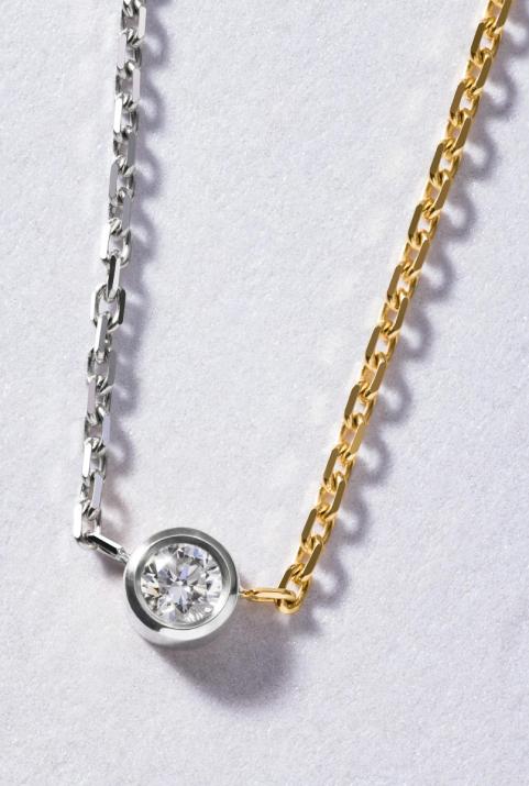Pure bicolor Chain Necklace White Gold - Redline - 0++