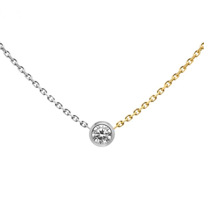 Pure bicolor Chain Necklace White Gold - Redline - 0++