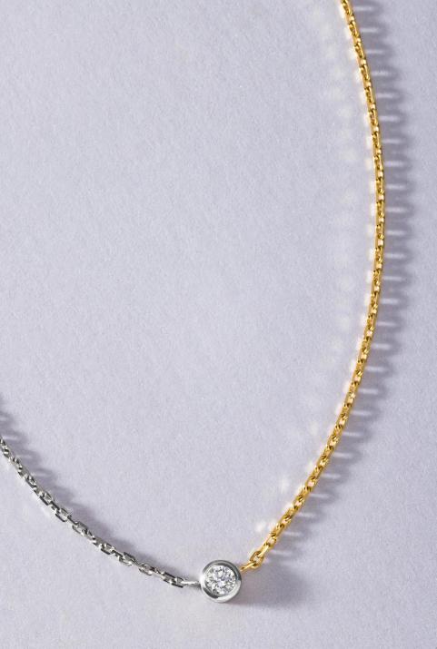 Pure bicolor Chain Necklace White Gold - Redline - 0++