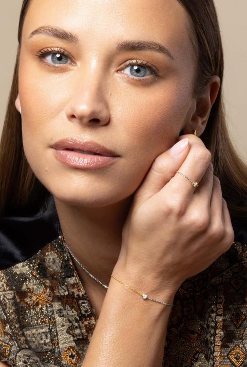 Pure bicolor Chain Ring White Gold - Redline - 0++