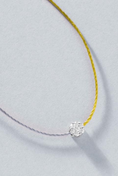 Illusion bicolor Bracelet Thread White Gold - Redline - 0++