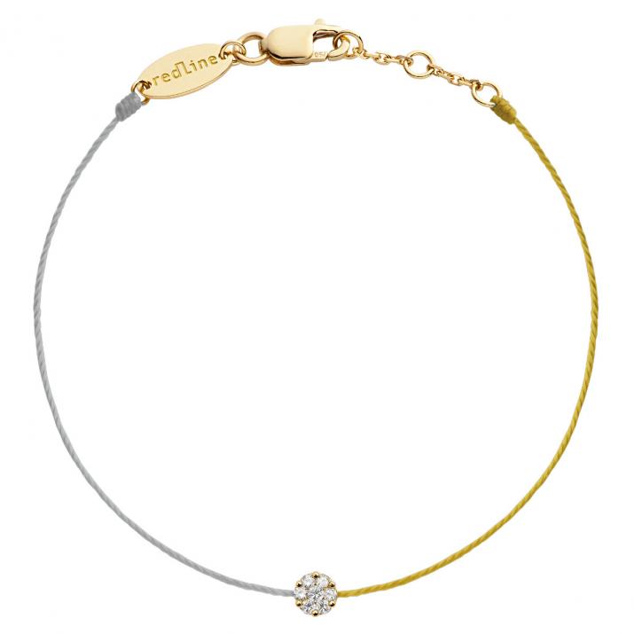 Illusion bicolor Bracelet Thread Yellow Gold - Redline - 0++