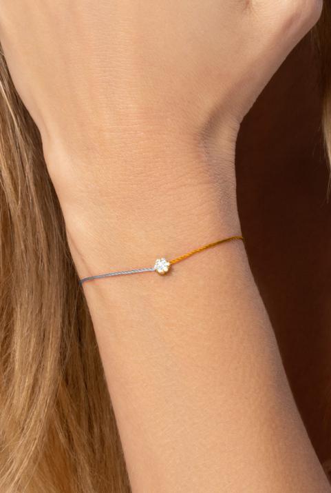 Illusion bicolor Bracelet Thread Yellow Gold - Redline - 0++