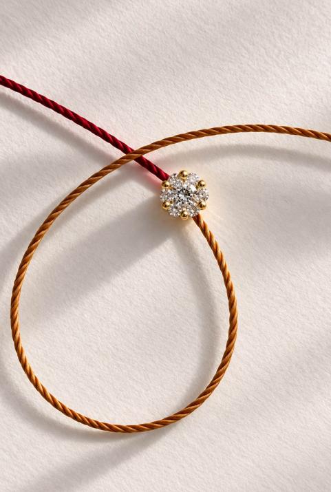 Illusion bicolor Bracelet Thread Yellow Gold - Redline - 0++