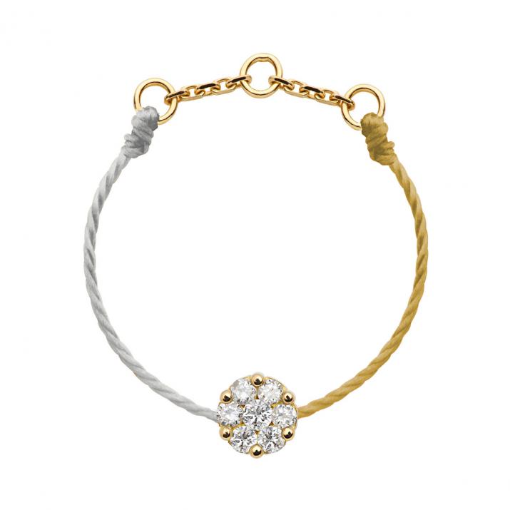 Illusion bicolor Wire Ring Yellow Gold - Redline - 0++