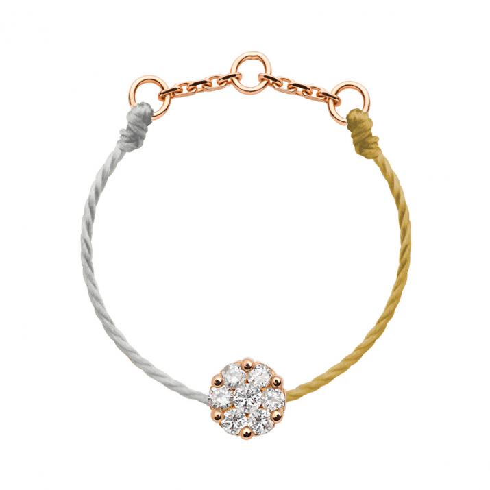 Illusion bicolor Wire Ring Rose Gold - Redline - 0++