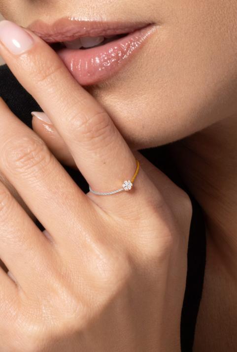 Illusion bicolor Wire Ring Rose Gold - Redline - 0++