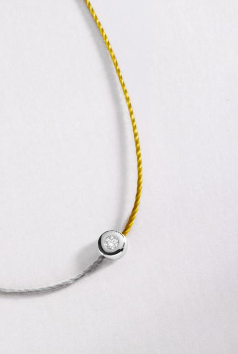 Minimaliste bicolor Bracelet Thread White Gold - Redline - 0++