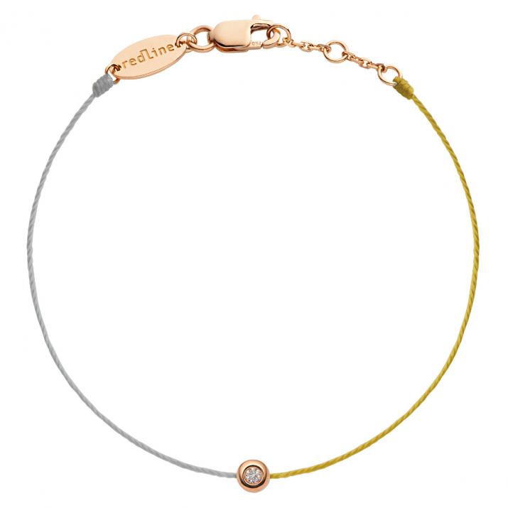 Minimaliste bicolor Bracelet Thread Yellow Gold - Redline - 0++