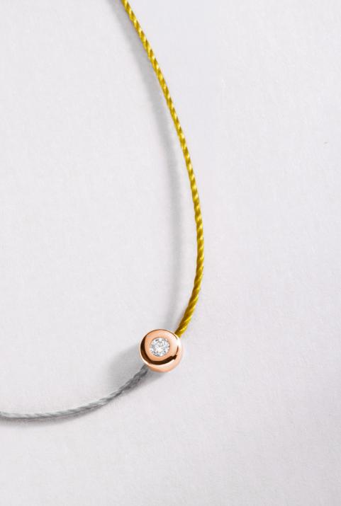 Minimaliste bicolor Bracelet Thread Yellow Gold - Redline - 0++
