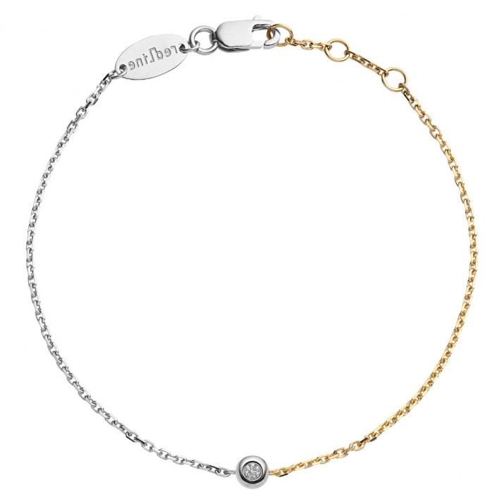 Minimaliste bicolor Chain bracelet White Gold - Redline - 0++