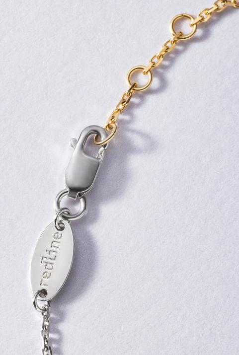 Minimaliste bicolor Chain bracelet White Gold - Redline - 0++