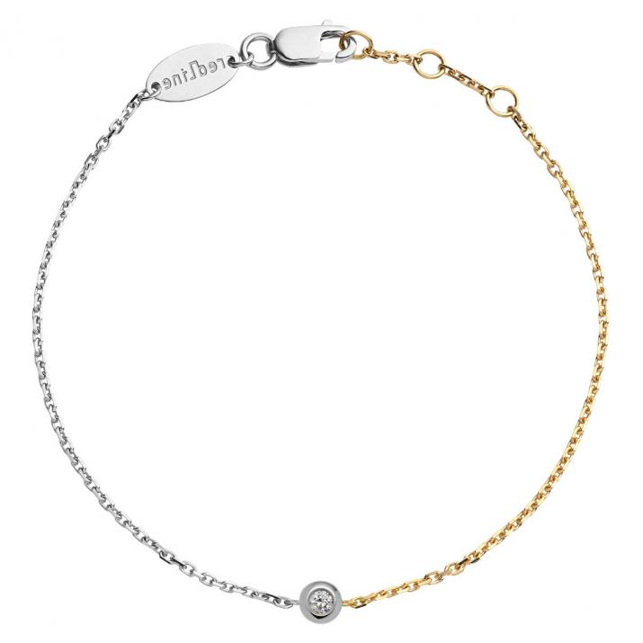Mini Pure bicolor  Chain bracelet White Gold - Redline - 0++