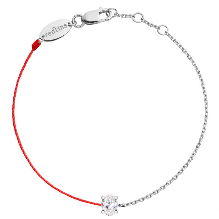 Sa Baronne Half-thread Half-chain Bracelet White Gold - Redline