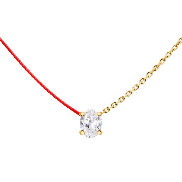 Sa Baronne Half-thread Half-chain Necklace Yellow Gold - Redline