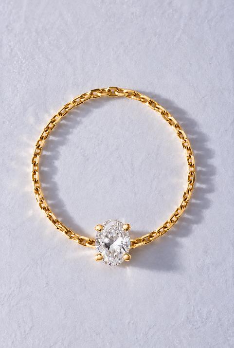Sa Baronne Chain Ring Yellow Gold - Redline - 0++
