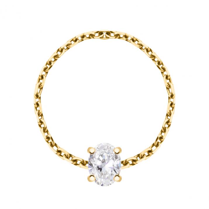 Sa Baronne Chain Ring Yellow Gold - Redline
