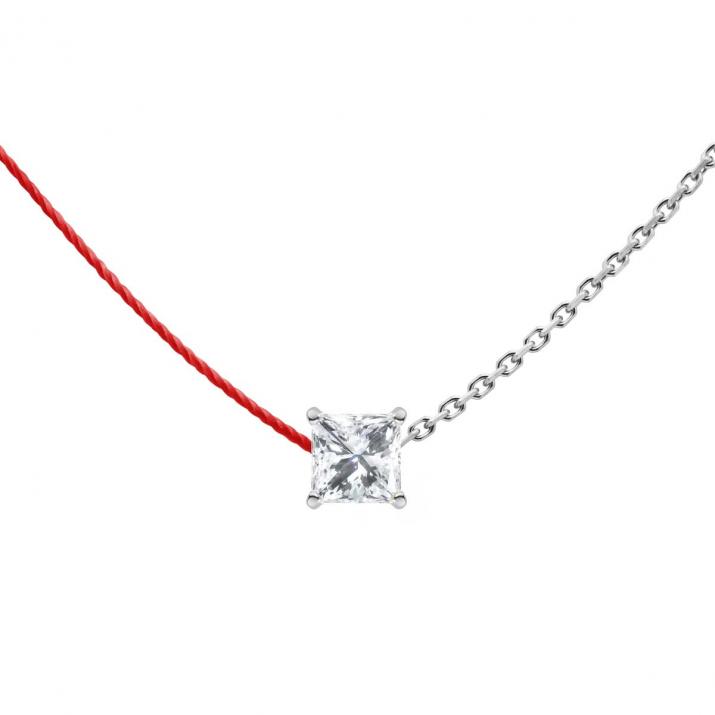 So Princesse Half-thread Half-chain Necklace Rose Gold - Redline