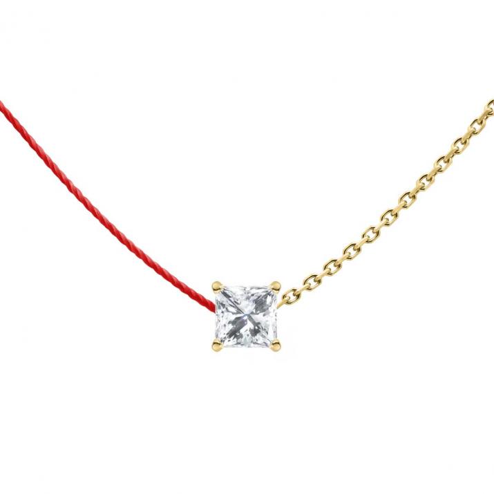 So Princesse Half-thread Half-chain Necklace Yellow Gold - Redline