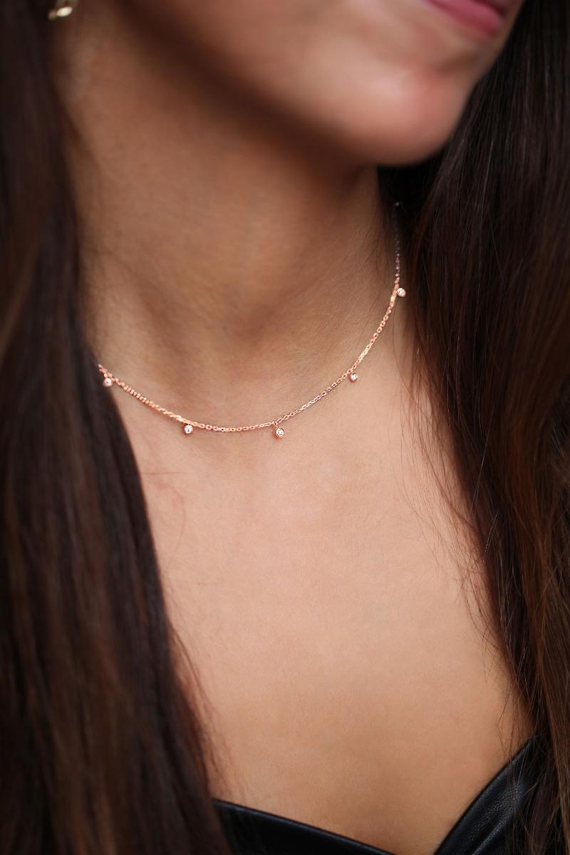Skylight chain necklace rose gold - Redline