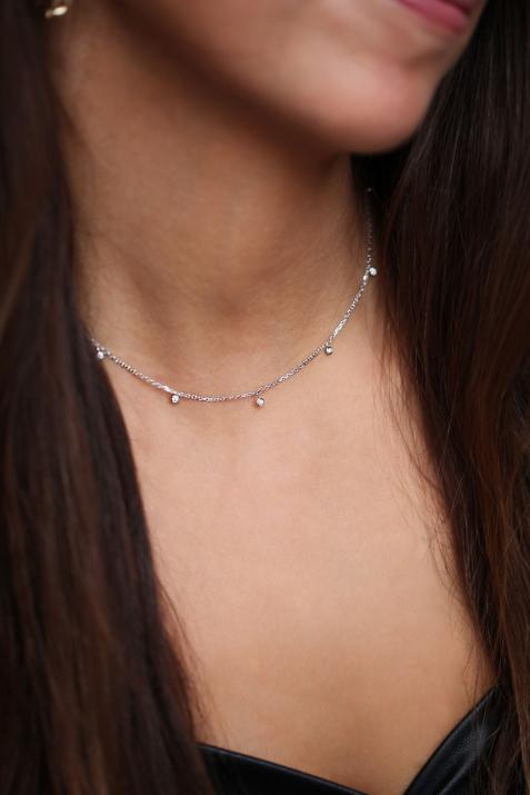Women necklace Skylight White gold - Redline - 0++