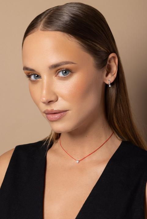 So Absolu diamond thread necklace in white gold - Redline - 0++