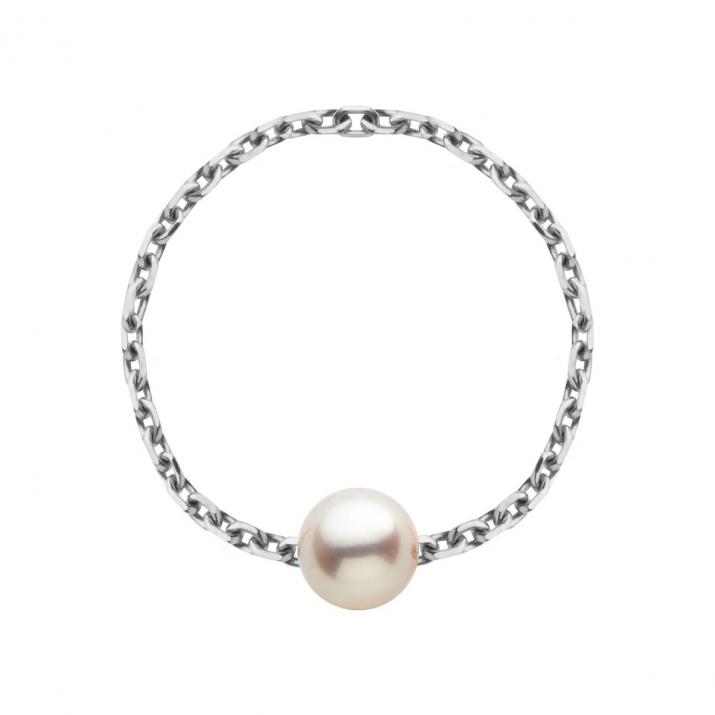 Ring with Pearl in White Gold - Redline - 0++