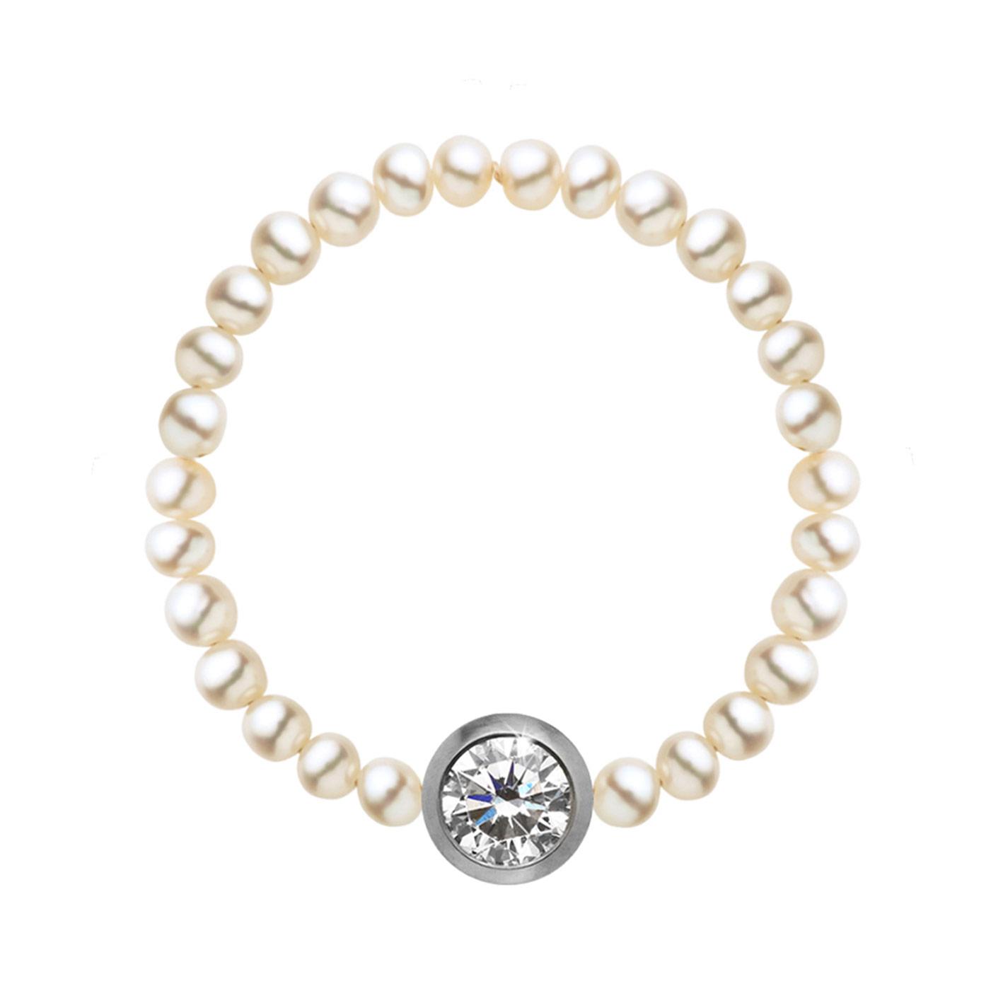 Redline Rings Redline Jewerly - Diamond & Pearl Pure (S) - String Ring with 0.10ct ...