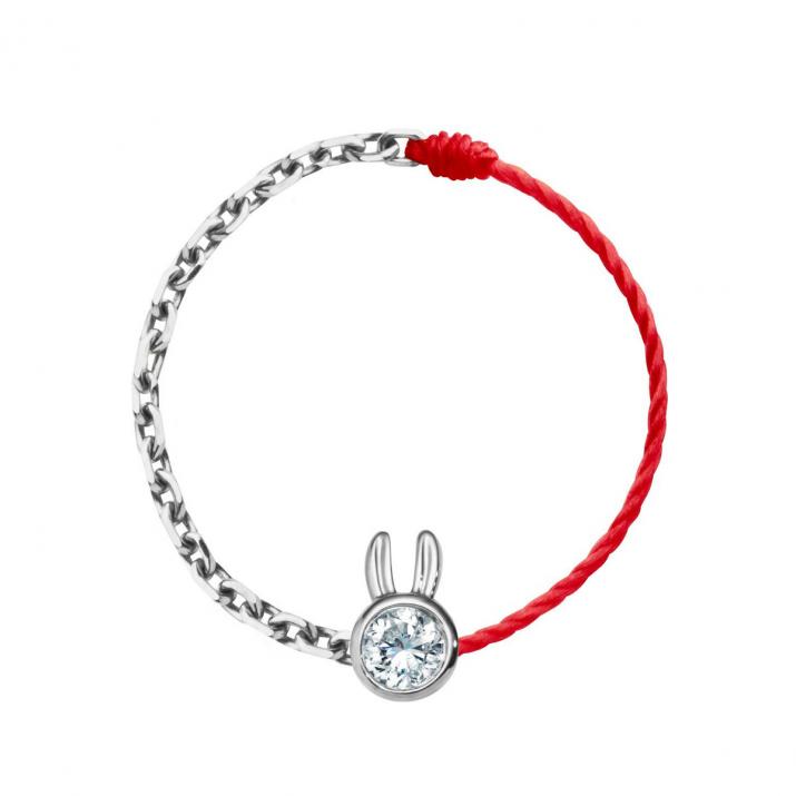 Ring Mini Rabbit Double White gold - Redline